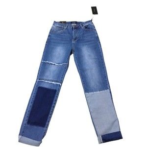 American Bazi High Rise Patched Jeans Size 5 NWT
